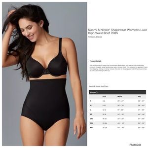 Naomi and Nicole 2XL plus size black high waist shapewear brief NWT